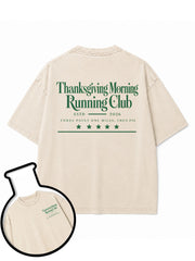 Thanksgiving Morning Running Club Washed T-Shirt