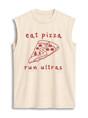 eat pizza run ultras Vintage Washed Cotton Tank Top