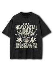 Heavy Metal Dad Washed T-Shirt