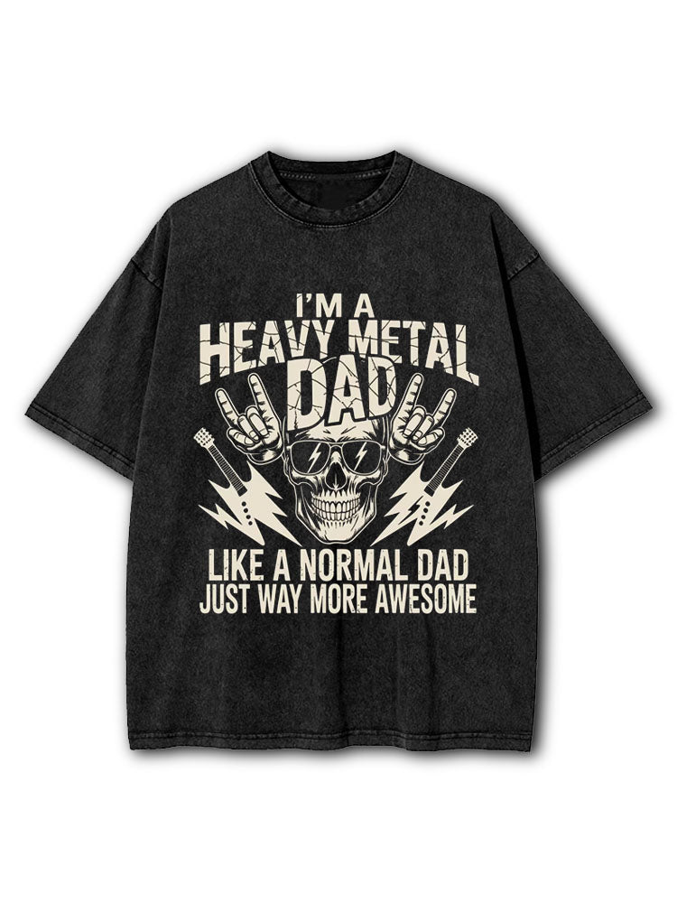 Heavy Metal Dad Washed T-Shirt