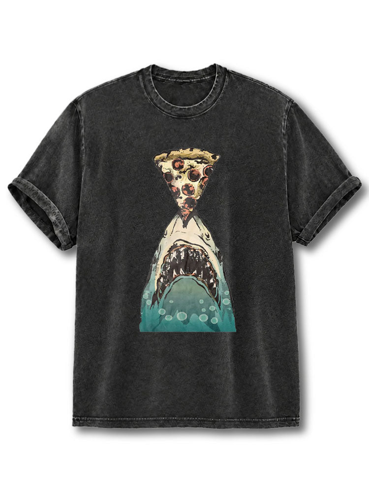 Shark Pizza Washed T-Shirt