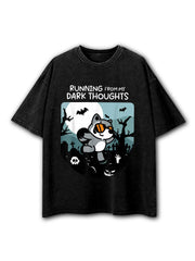 Running From My Dark Thoughts Washed T-Shirt