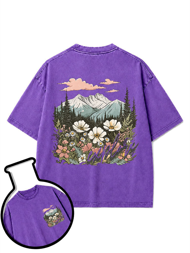 Explore Mountain Wildflower Washed T-Shirt