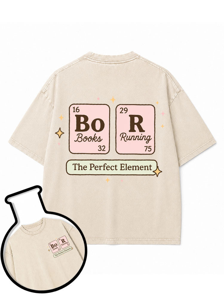 Books Running The Perfect Element Washed T-Shirt