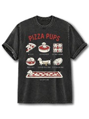Pizza Pups The Menu Washed T-Shirt