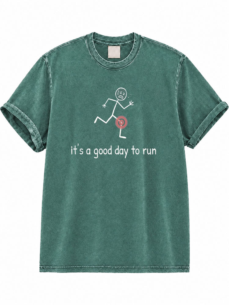 It's a Good Day to Run Washed T-Shirt