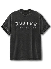 Boxing Is My Therapy Washed T-Shirt