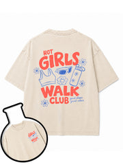 HOT GIRLS WALK CLUB Washed T-Shirt