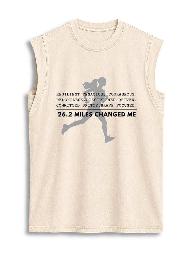 26.2 MILES CHANGED ME Vintage Washed Cotton Tank Top