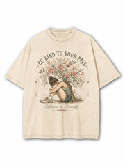 Be Kind To Your Pace Washed T-Shirt