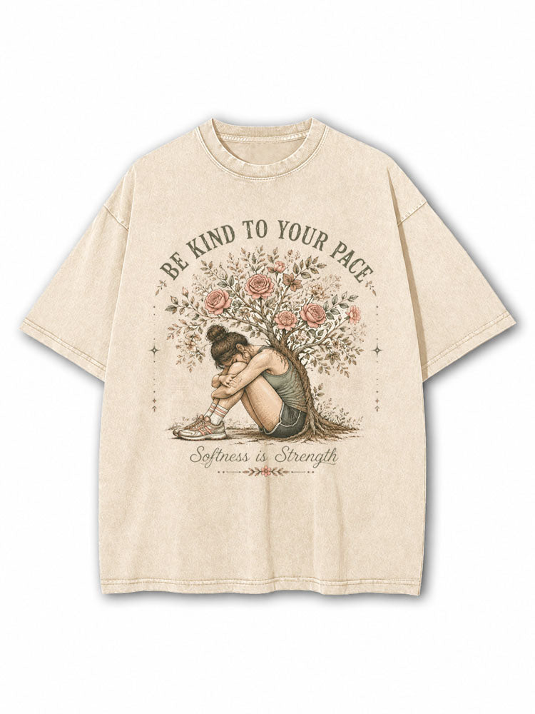 Be Kind To Your Pace Washed T-Shirt