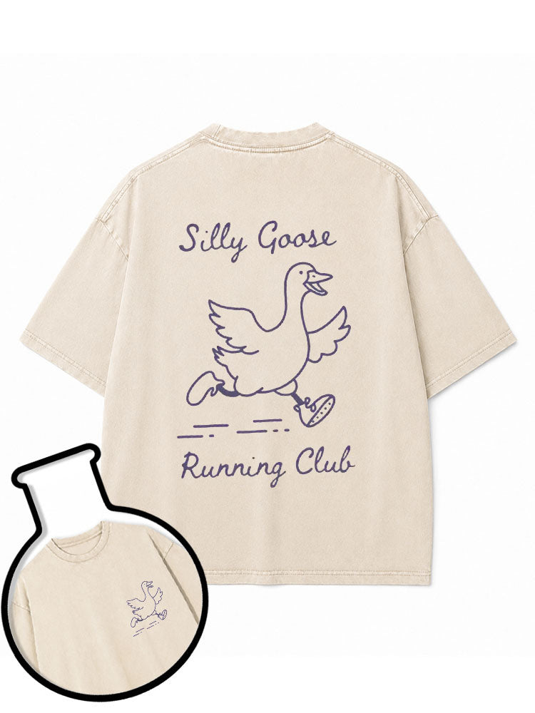 Silly Goose Running Club Washed T-Shirt