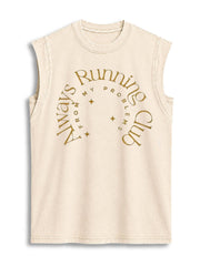Always Running From My Problems Vintage Washed Cotton Tank Top