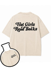 Hot Girls Read Books Washed T-Shirt