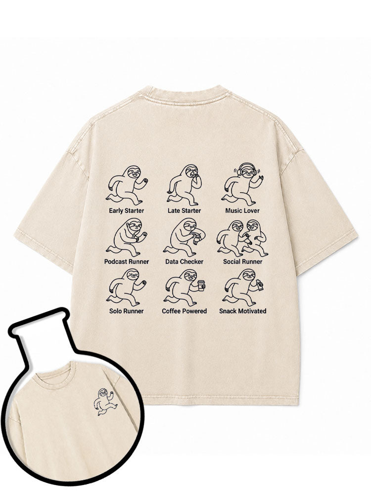 The 9 Types of Runners Washed T-Shirt