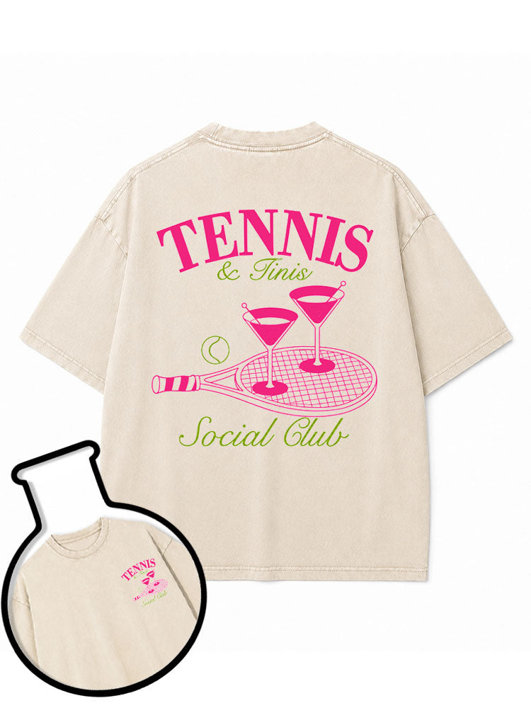 TENNIS & TINIS SOCIAL CLUB Washed T-Shirt
