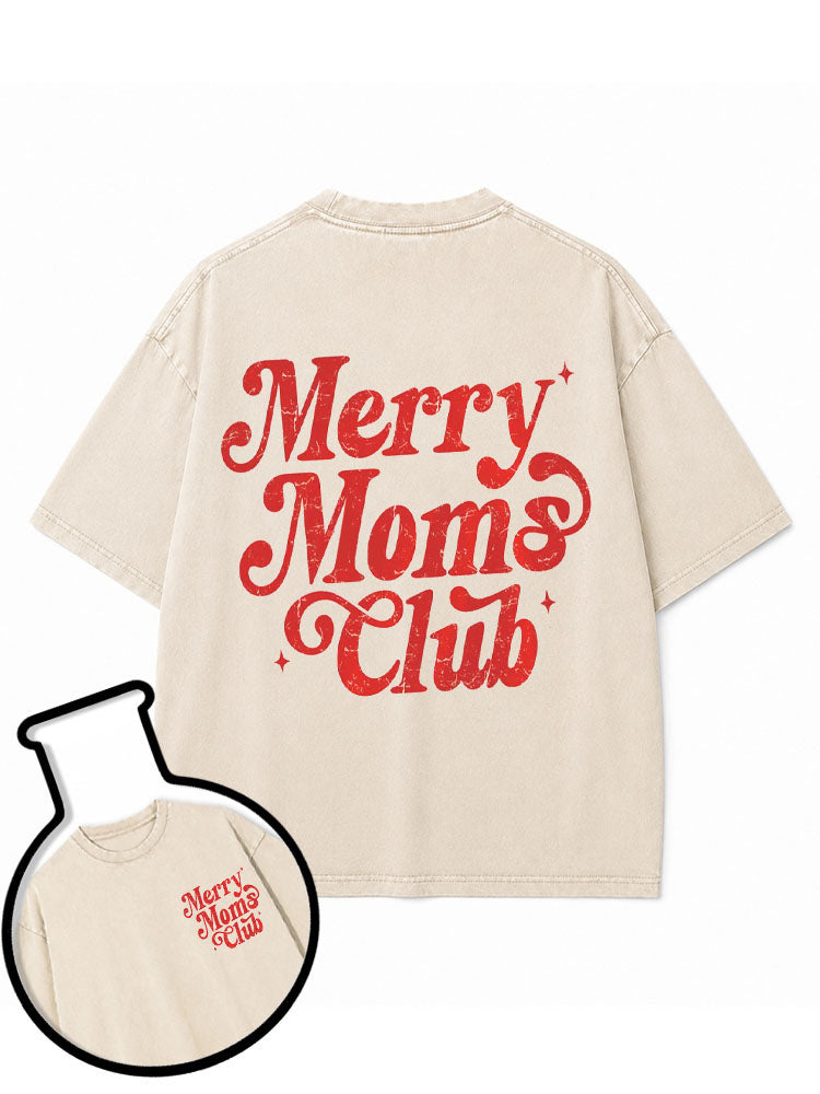 Merry Moms Club Washed T-Shirt