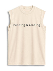 BOOKS Running Vintage Washed Cotton Tank Top