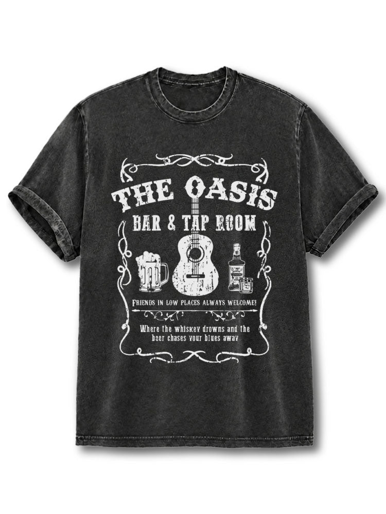 The Oasis Bar And Tap Room Washed T-Shirt