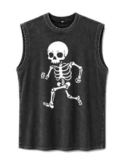 Skeleton Runner Washed Tank Top