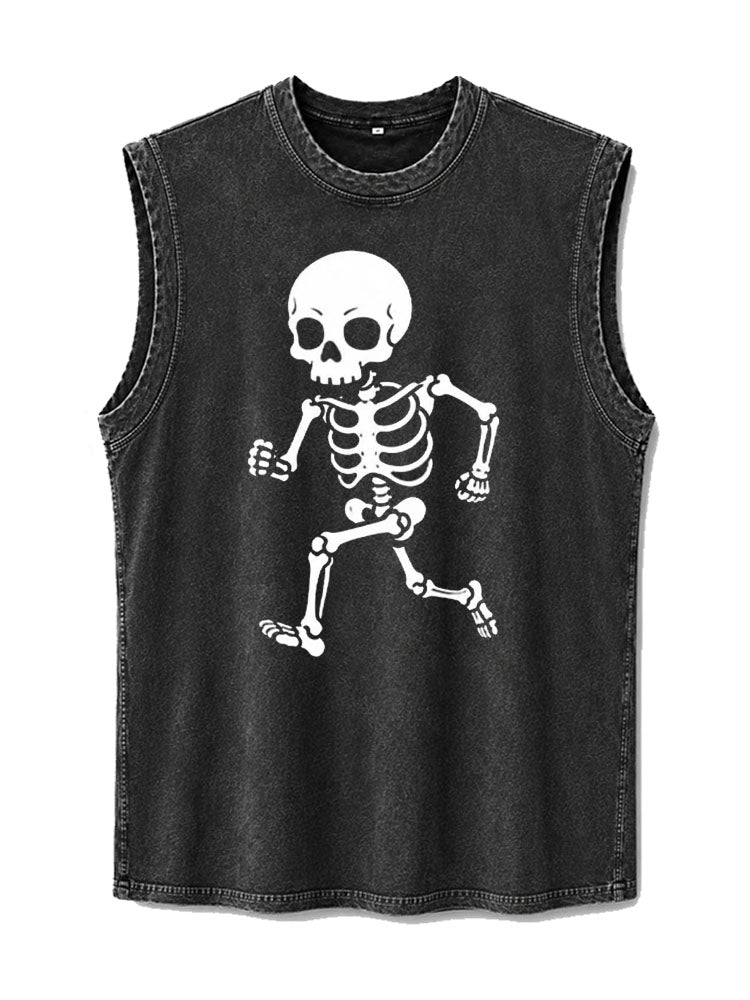 Skeleton Runner Washed Tank Top