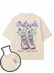Outside WHERE I COME ALIVE Washed T-Shirt