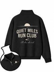 Quiet Miles Run Club Half-Zip Fleece Pullover