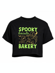 SPOOKY biscuits BAKERY Crop Tops