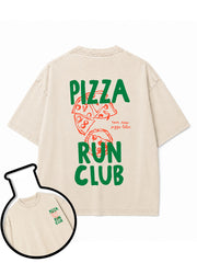 PIZZA RUN CLUB run now pizza later Washed T-Shirt