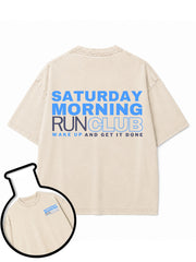 SATURDAY MORNING RUN CLUB Washed T-Shirt
