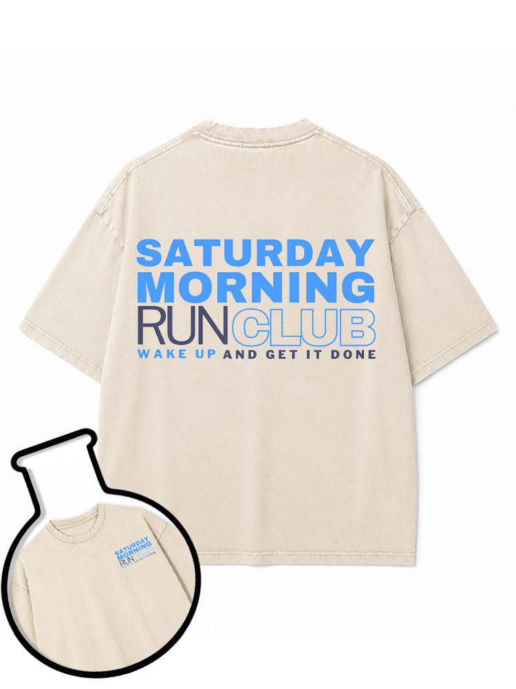 SATURDAY MORNING RUN CLUB Washed T-Shirt