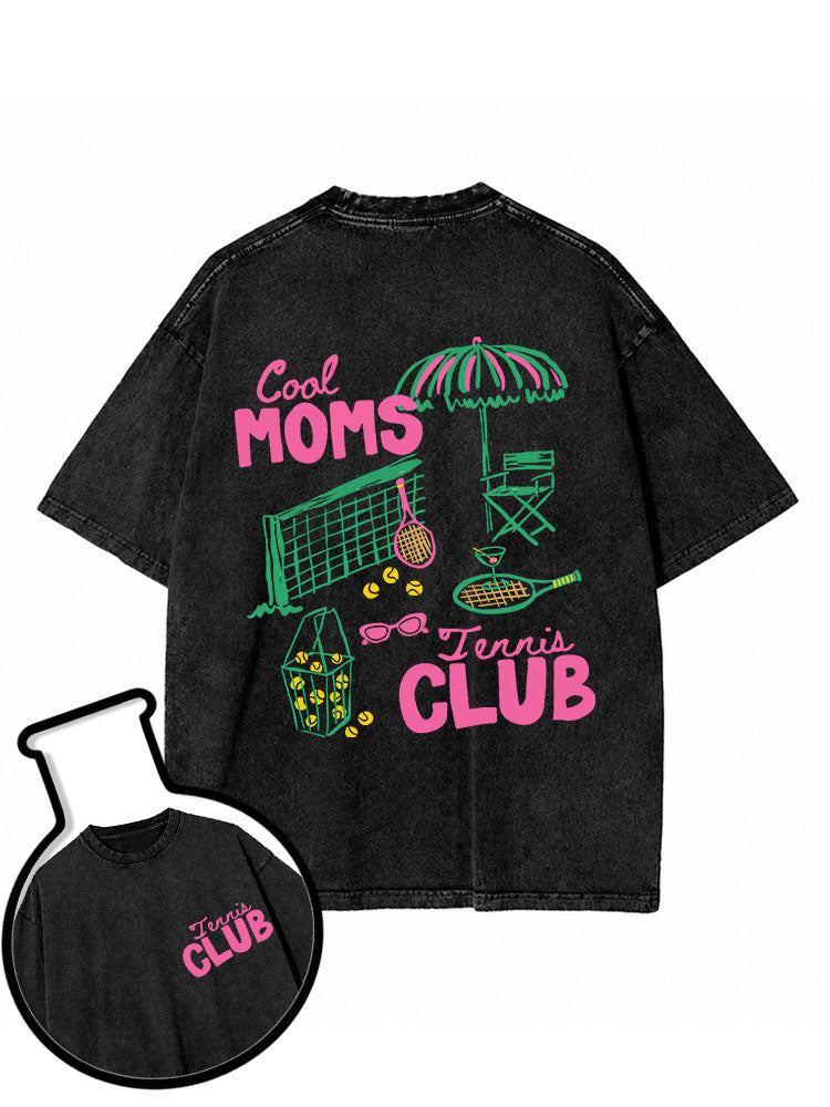 Cool Moms Tennis Club Washed T-Shirt