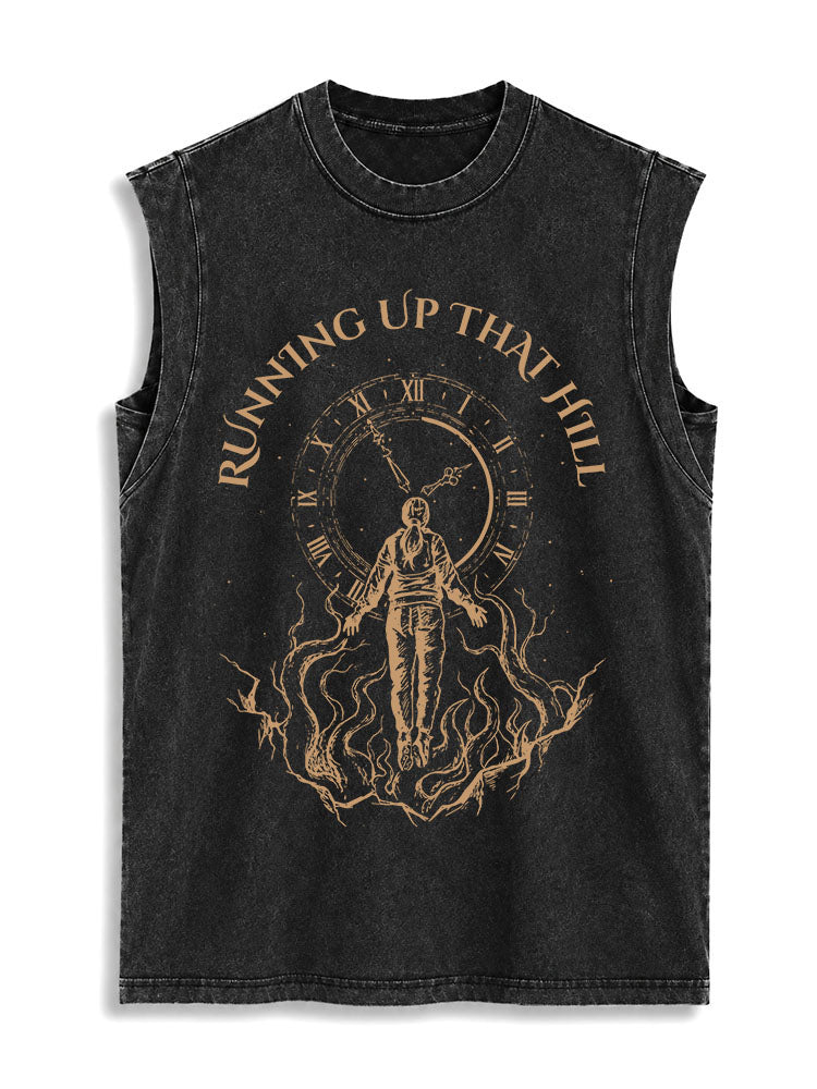 RUNNING UP THAT HILL Vintage Washed Cotton Tank Top