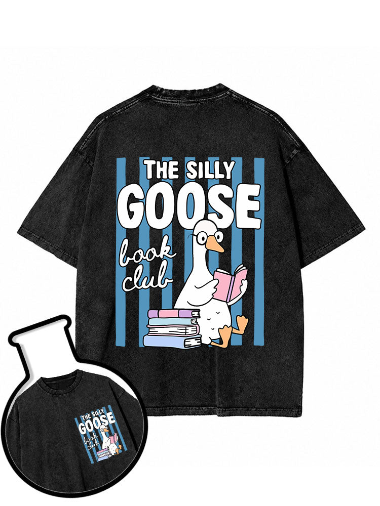 THE SILLY GOOSE book club Washed T-Shirt