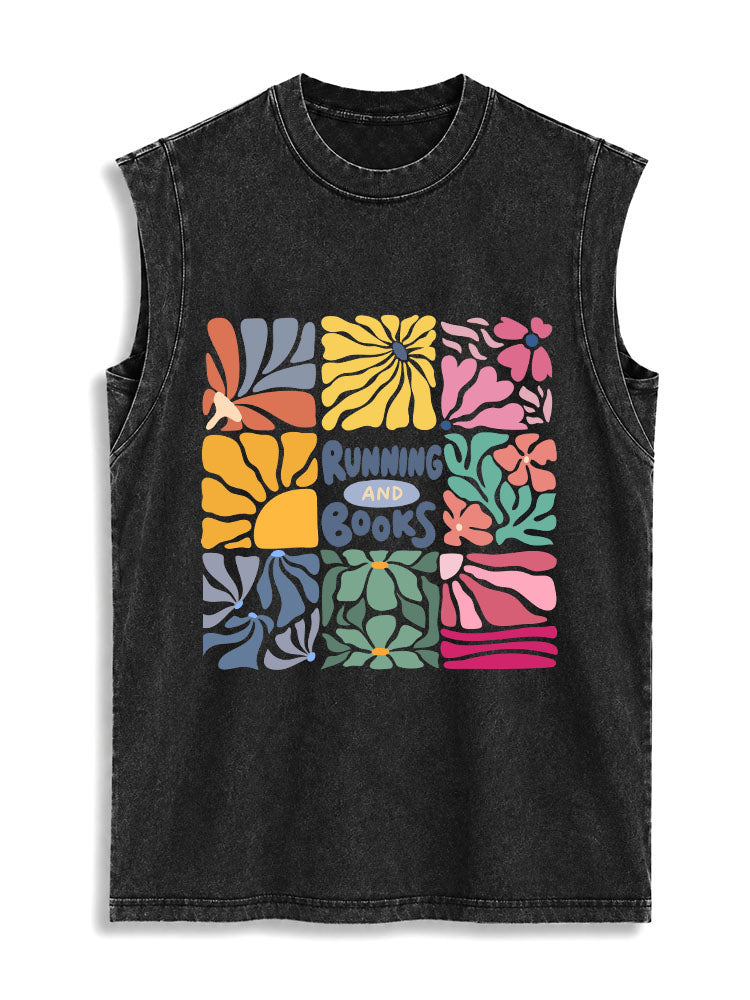 RUNNING AND BOOKS Vintage Washed Cotton Tank Top