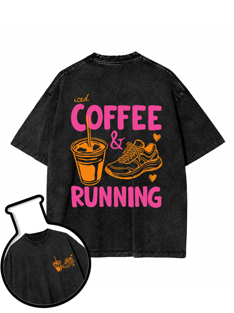 Iced Coffee Running Washed T-Shirt