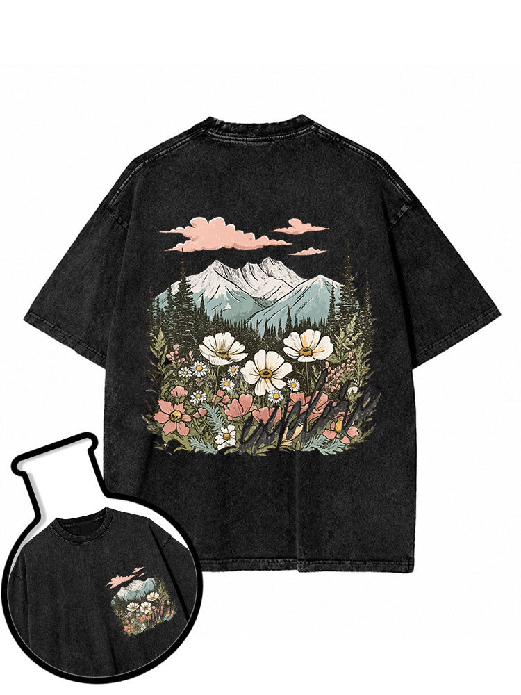 Explore Mountain Wildflower Washed T-Shirt