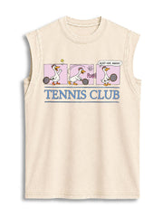 TENNIS CLUB Vintage Washed Cotton Tank Top