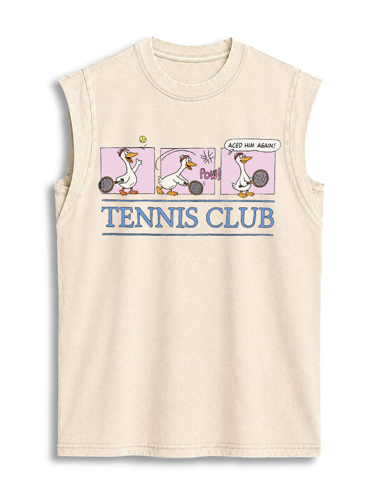 TENNIS CLUB Vintage Washed Cotton Tank Top