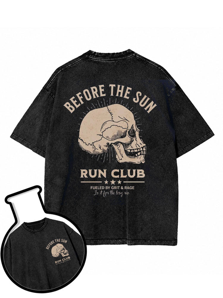 Before the Sun Run Club Washed T-Shirt