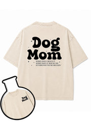 DOG MOM Washed T-Shirt