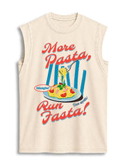 More Pasta Run Fasta Vintage Washed Cotton Tank Top