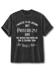 I Wanted To Go Jogging Washed T-Shirt