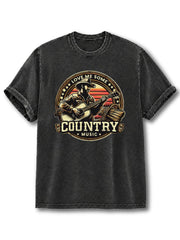 Love Me Some Country Music Washed T-Shirt