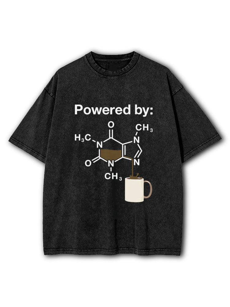 Powered By Caffeine Washed T-Shirt