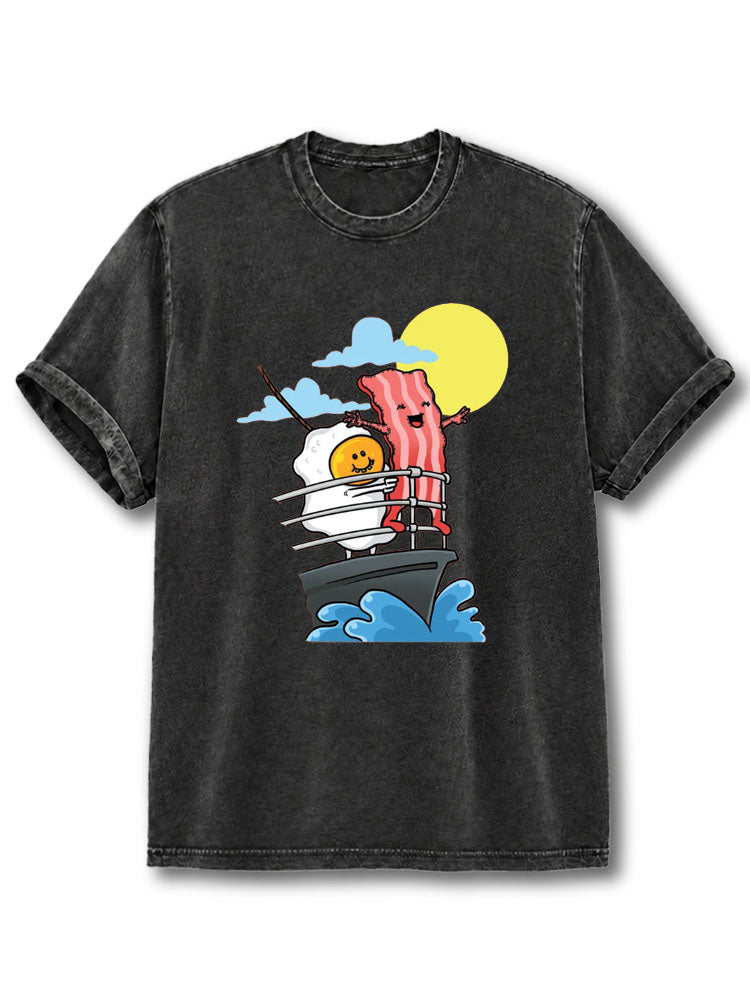 Bacon Eggs Washed T-Shirt