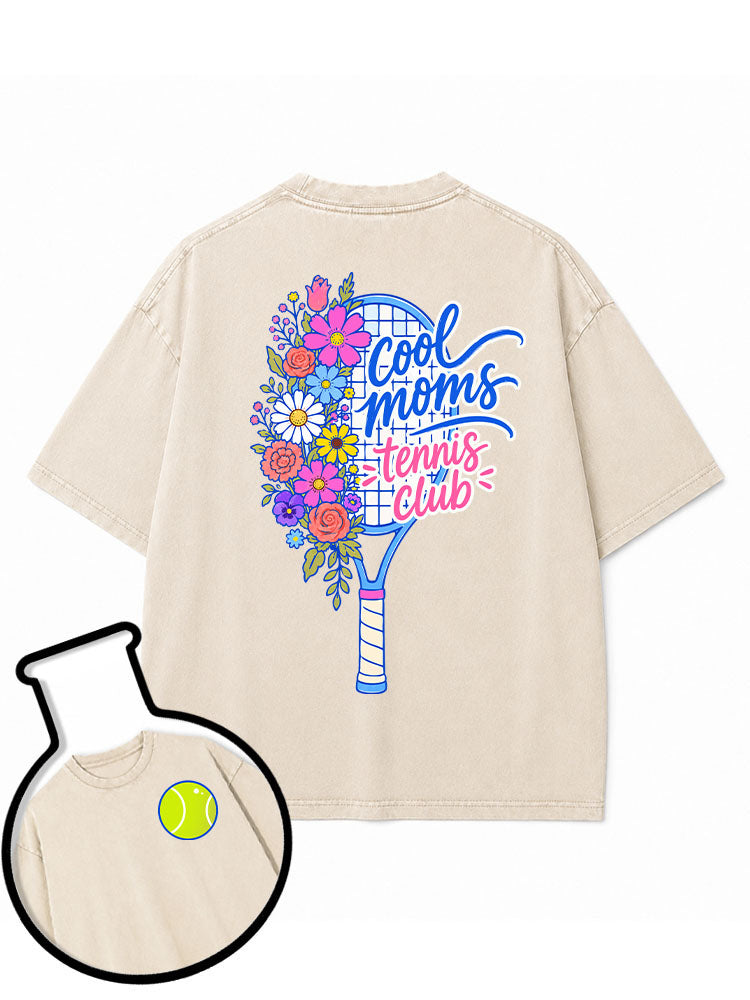 cool moms tennis club Washed T-Shirt