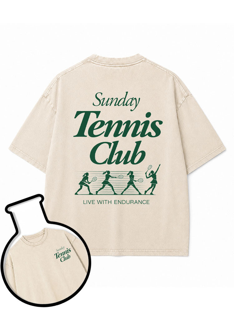 Sunday Tennis Club Washed T-Shirt