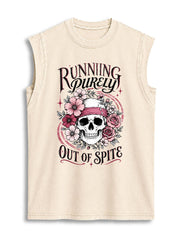 RUNNING PURELY OUT OF SPITE Vintage Washed Cotton Tank Top