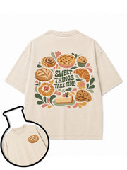 SWEET THINGS TAKE TIME Washed T-Shirt